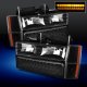 Chevy 3500 Pickup 1988-1993 Black Euro Headlights and LED Bumper Lights