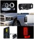 Dodge Ram 2500 2003-2005 Smoked Halo Headlights and LED Tail Lights