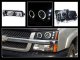 Chevy Silverado 2500 2003-2004 Black Projector Headlights and Bumper Lights
