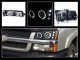 Chevy Avalanche 2003-2005 Black Projector Headlights and Bumper Lights