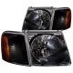 Ford Explorer Sport Trac 2001-2005 Headlights and Corner Lights Black