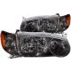 Toyota Corolla 2001-2002 Black Headlights and Corner Lights