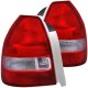 Honda Civic Hatchback 1996-2000 Custom Tail Lights Red and Clear